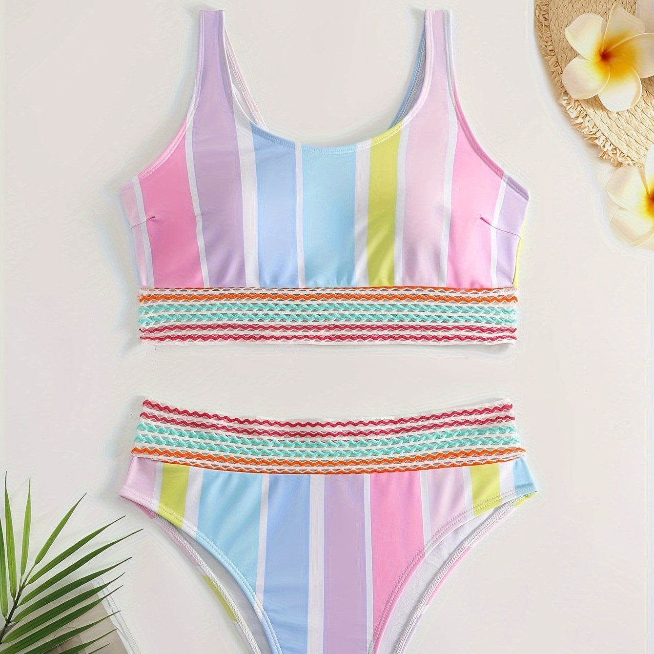 Women's Sports Casual Striped Bikini
